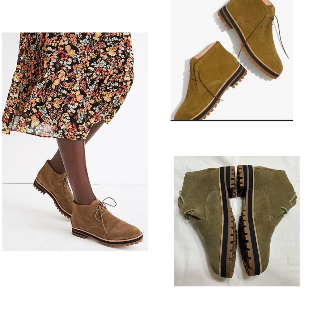 NEW Madewell The Wren Boot in Suede Olive Green Boots So popular SOLD OUT